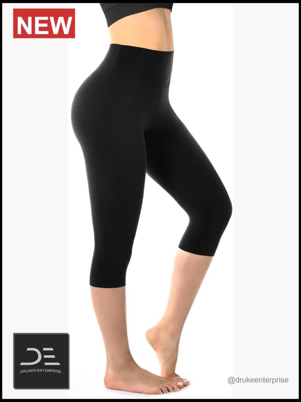 Buttery Soft High Waisted Capri Leggings for Yoga Workout